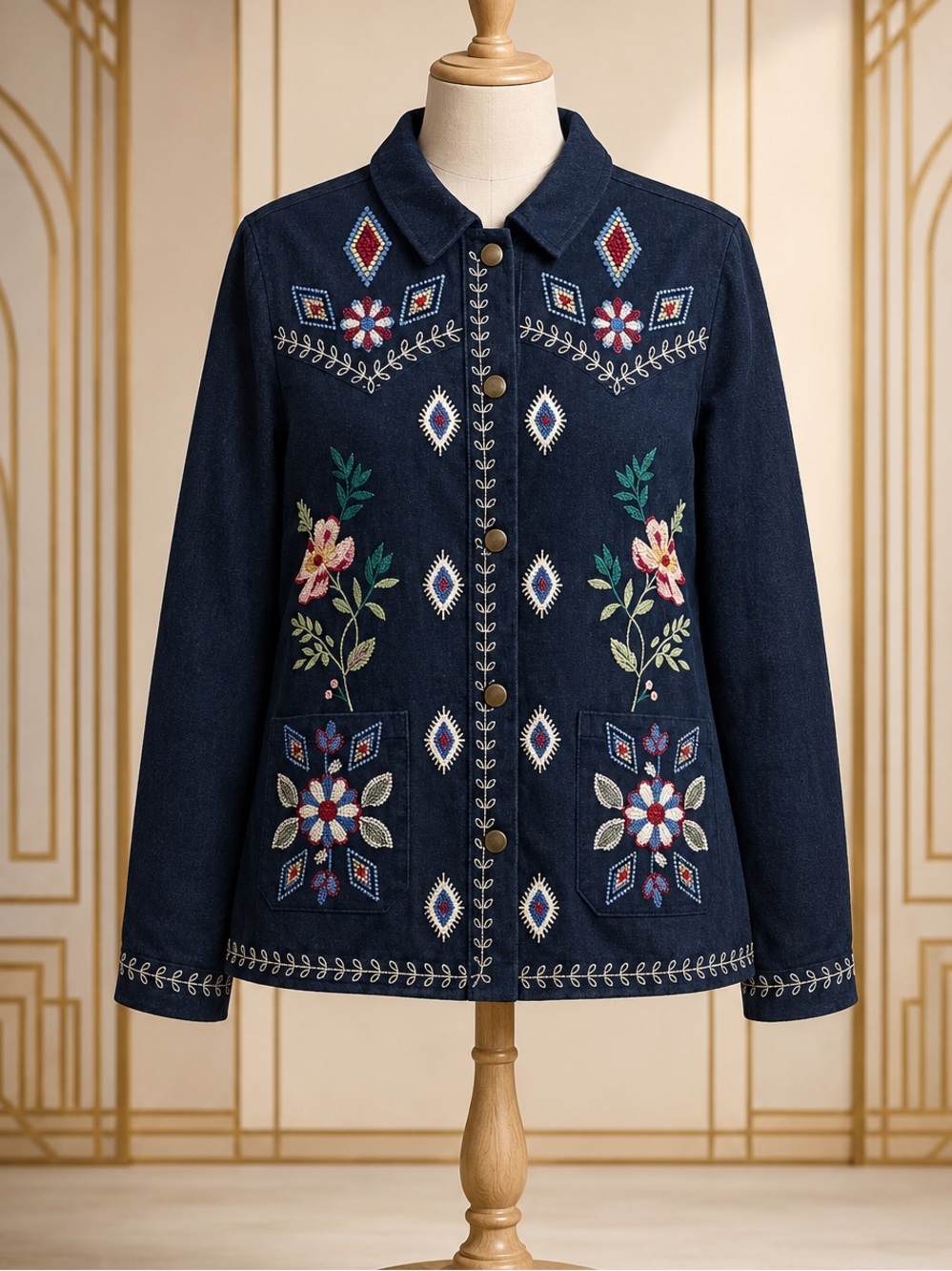 Johnny Was Western Mila beaded embroidered jacket NWT - Picture 2 of 13